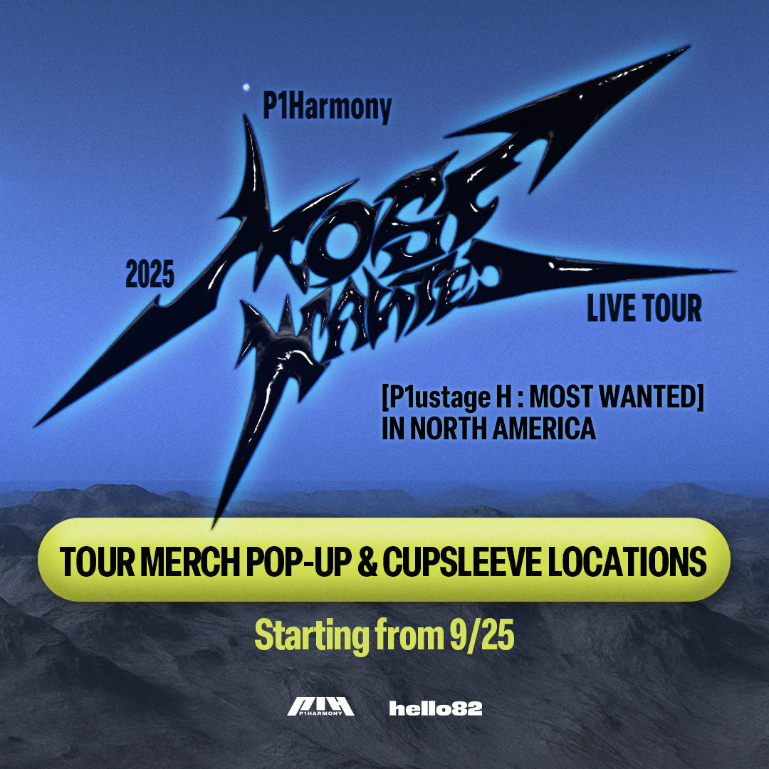 [P1Harmony] Tour Merch POP-UP & Cupsleeve Locations