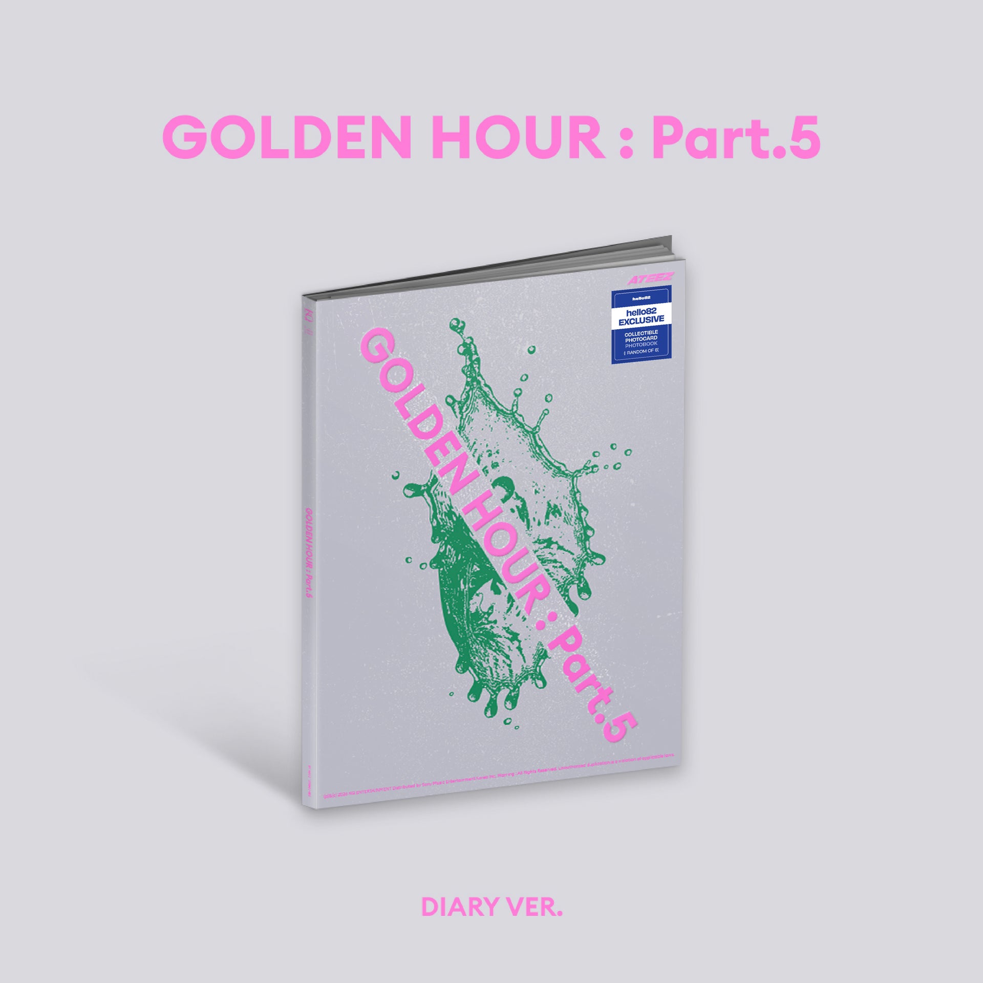 ATEEZ - GOLDEN HOUR : Part.5 - hello82 Exclusive in DIARY VER. (Silver)