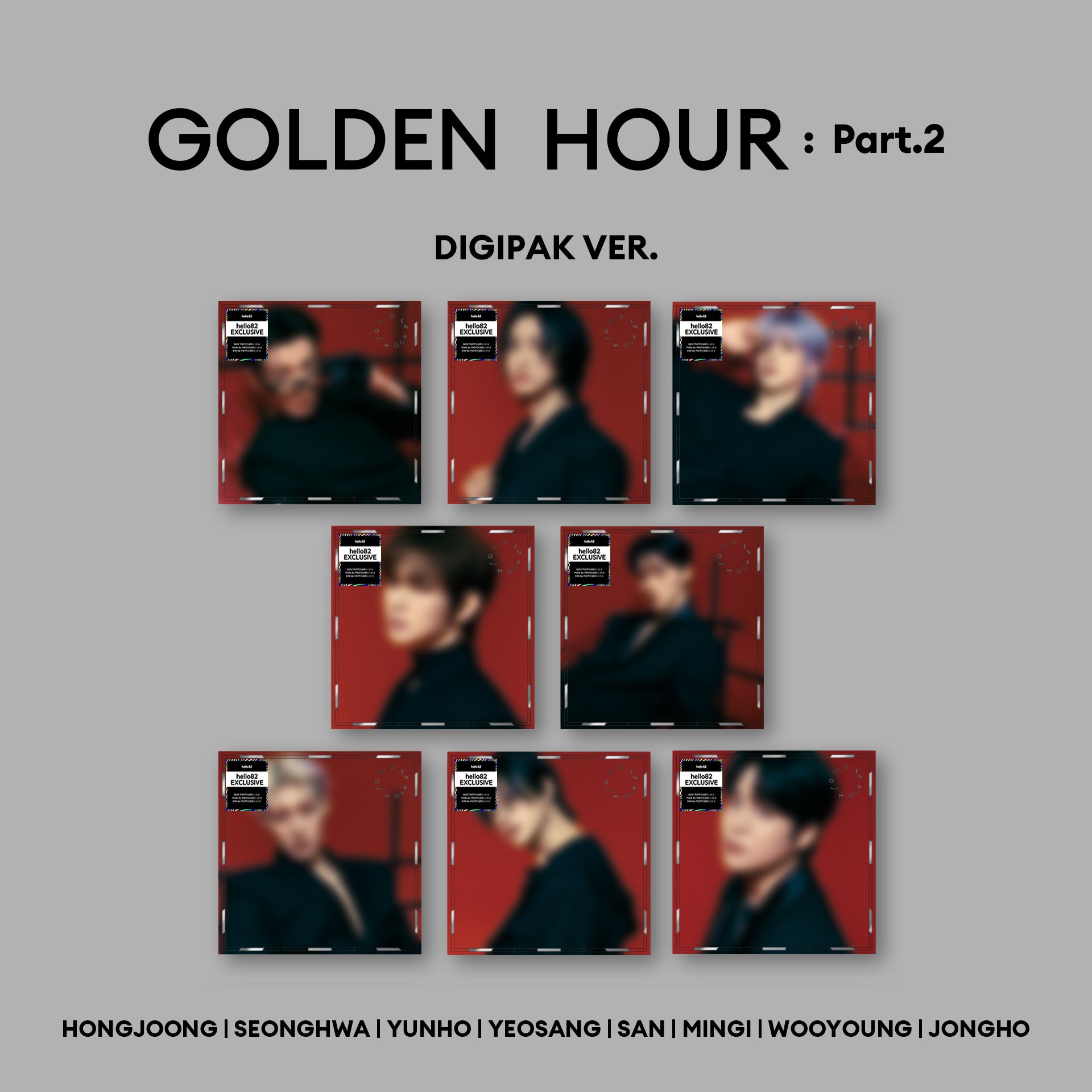 ATEEZ - GOLDEN HOUR : Part.2 - hello82 Exclusivo (Digi-paquete)