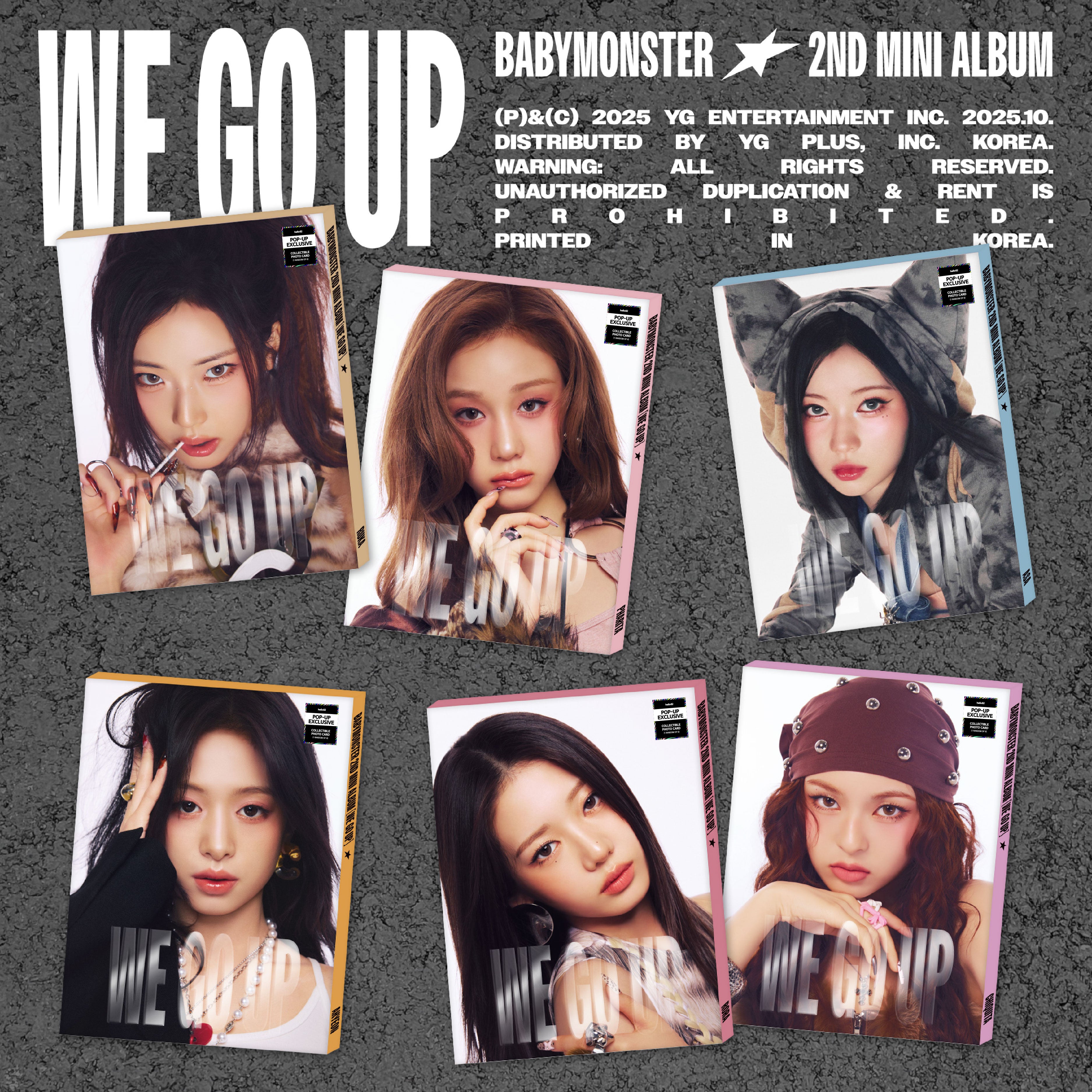 BABYMONSTER WE GO UP 韓国POPUP SET BABYMONSTER - WE GO UP (PATTERN Ver.) (Random) - POP-UP Exclusive