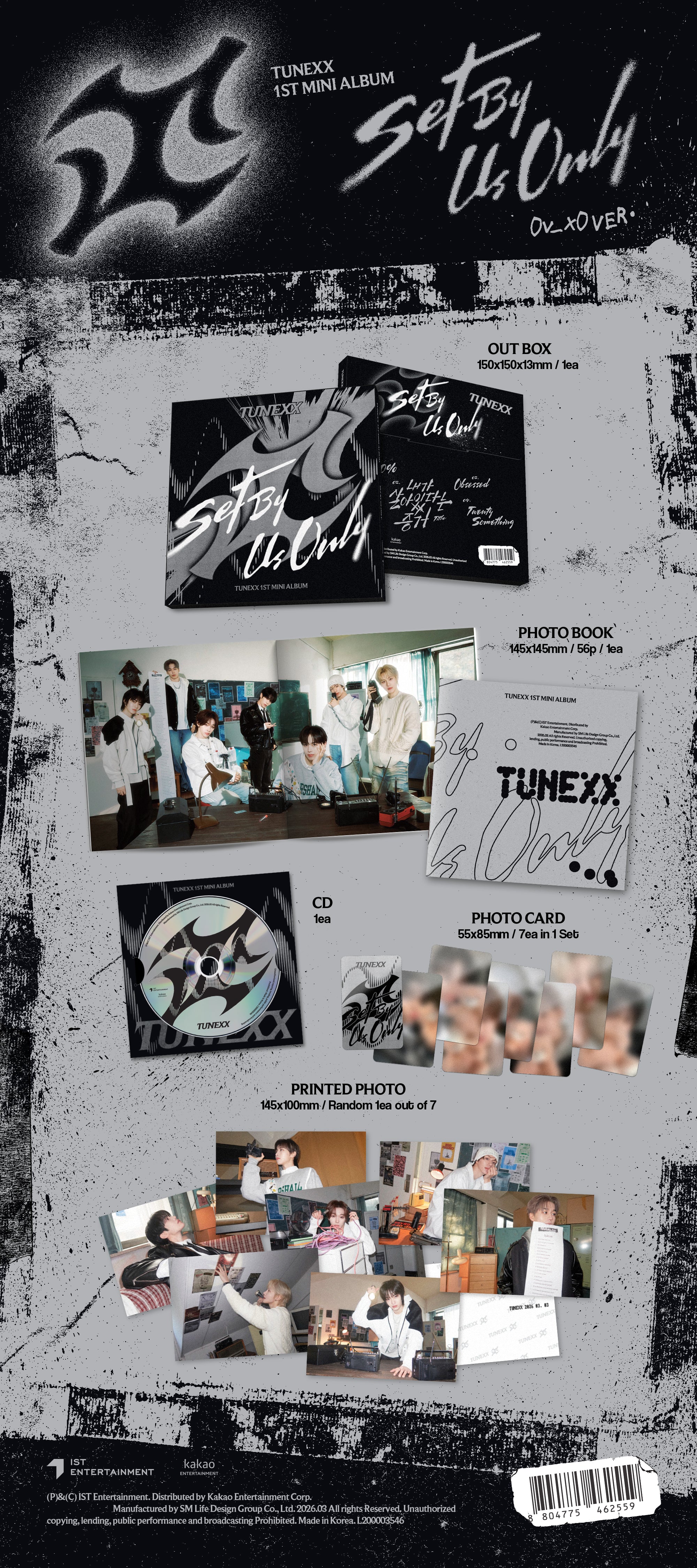 ★非売品◆直筆サインCD◆TUNEXX◆SET BY US ONLY Signed] TUNEXX - 1ST MINI ALBUM : SET BY US ONLY (0v_x0 ver