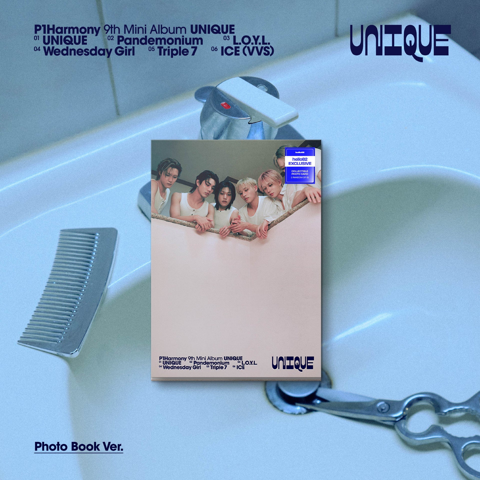 P1Harmony 9th Mini Album - UNIQUE - Version B - hello82 Exclusive